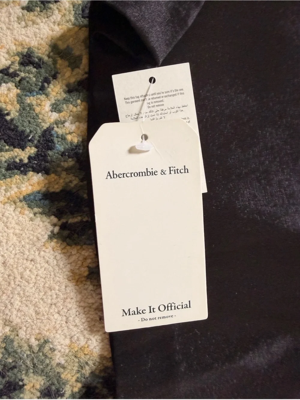 NWT Abercrombie & Fitch Black Taffeta Off-the-Shoulder Maxi Dress